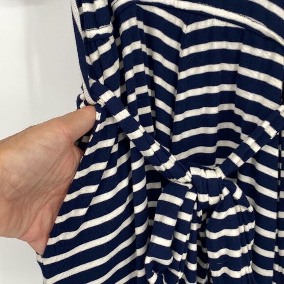 Lovers + Friends‎ Cruiser Romper Shorts Pockets Navy Stripe XS - Picture 8 of 11